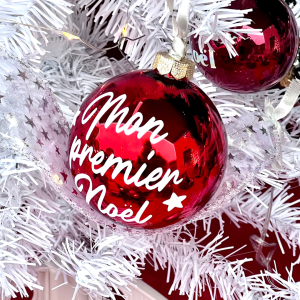 Boule de Noël en verre personnalisée
