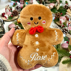Peluche bonhomme en pain d'épices personnalisée